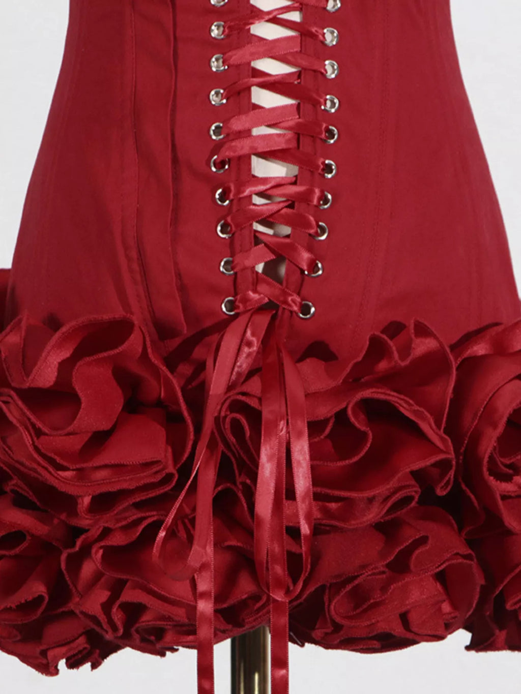 Ruffled Hem Tube Mini Dress