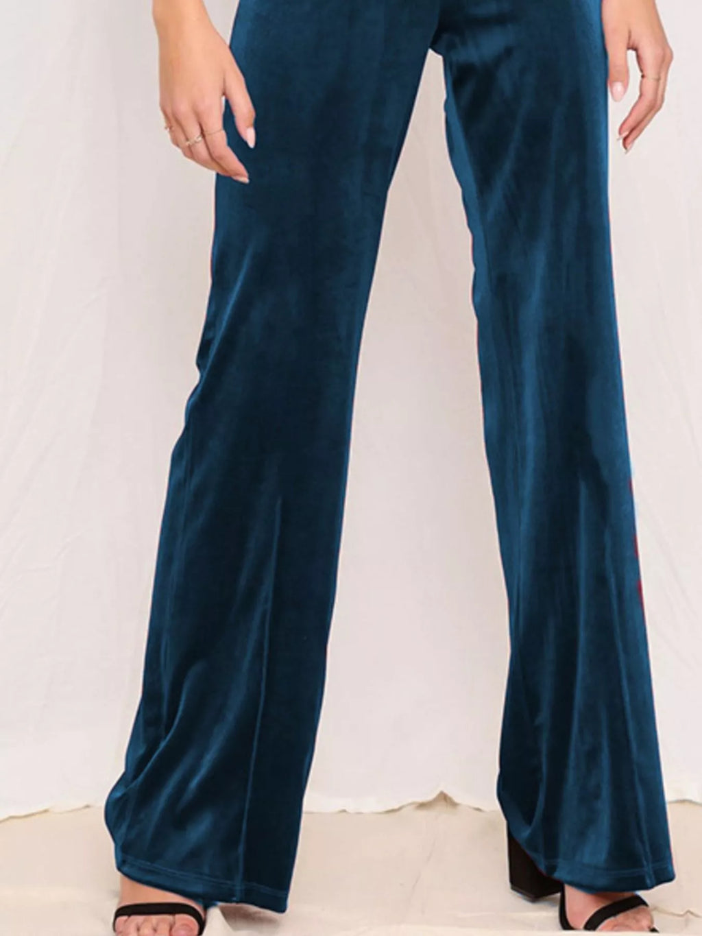 Full Size Velvet Wide Leg Pants Plus Size
