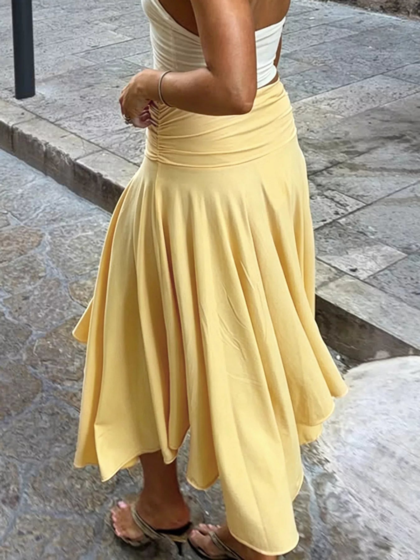 Flowy Ruched Waist Skirt