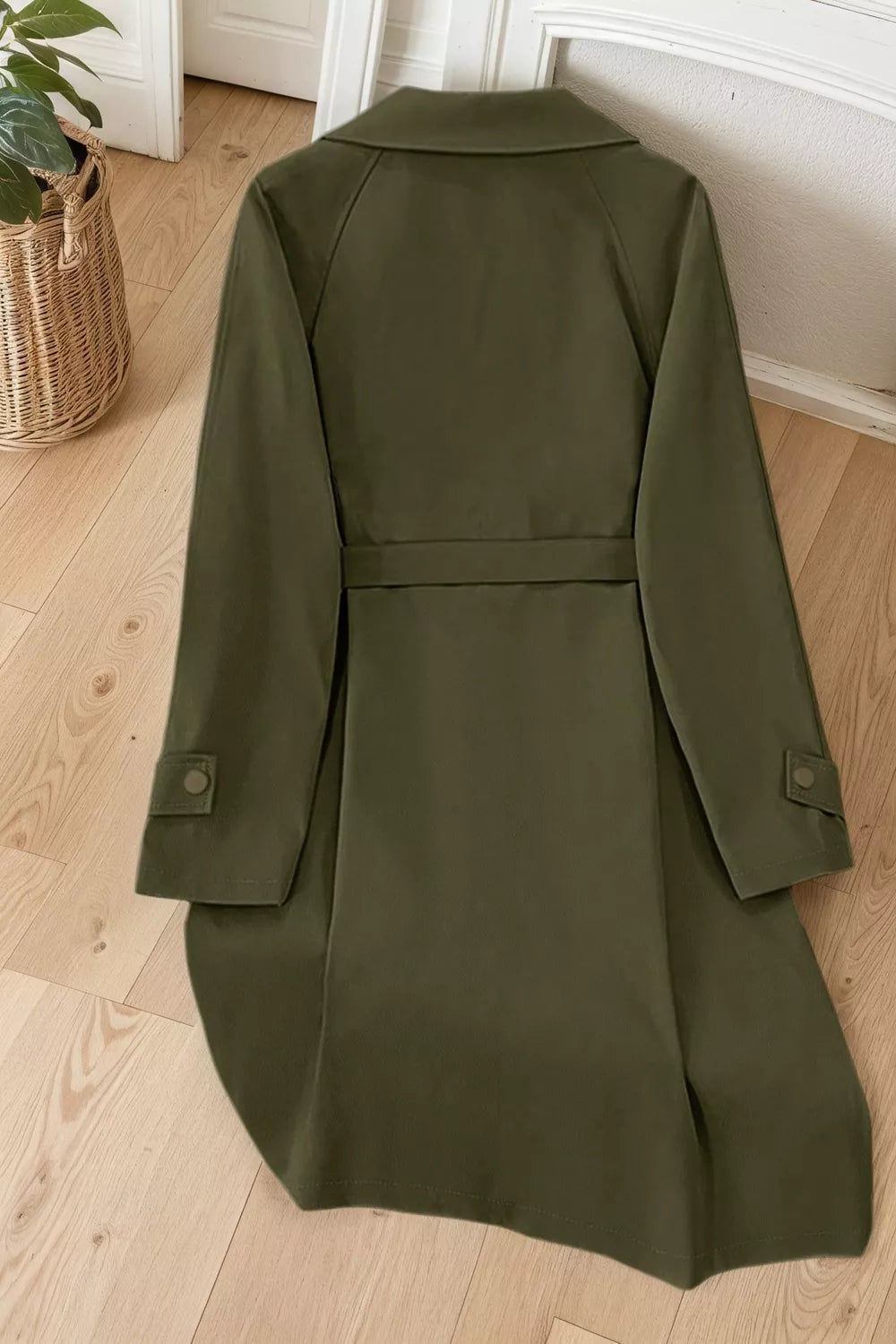 Wide Lapels Belt Trench Coat