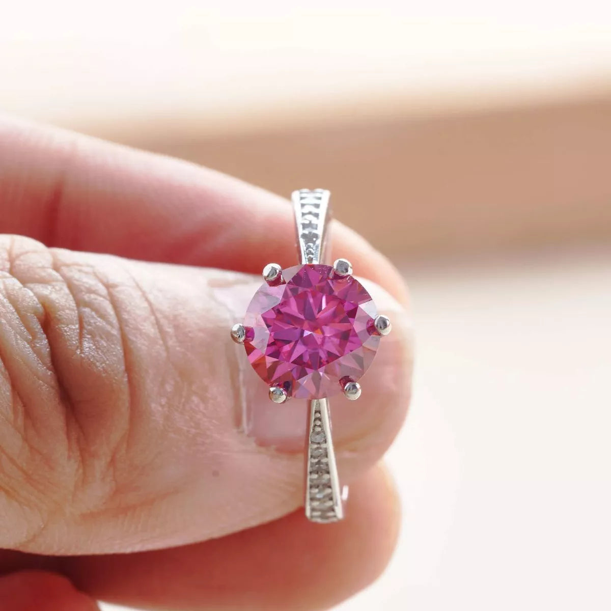 3 Carat 925 Sterling Silver Moissanite Ring