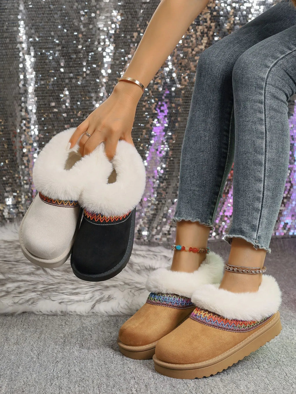 Round Toe Platform Boots