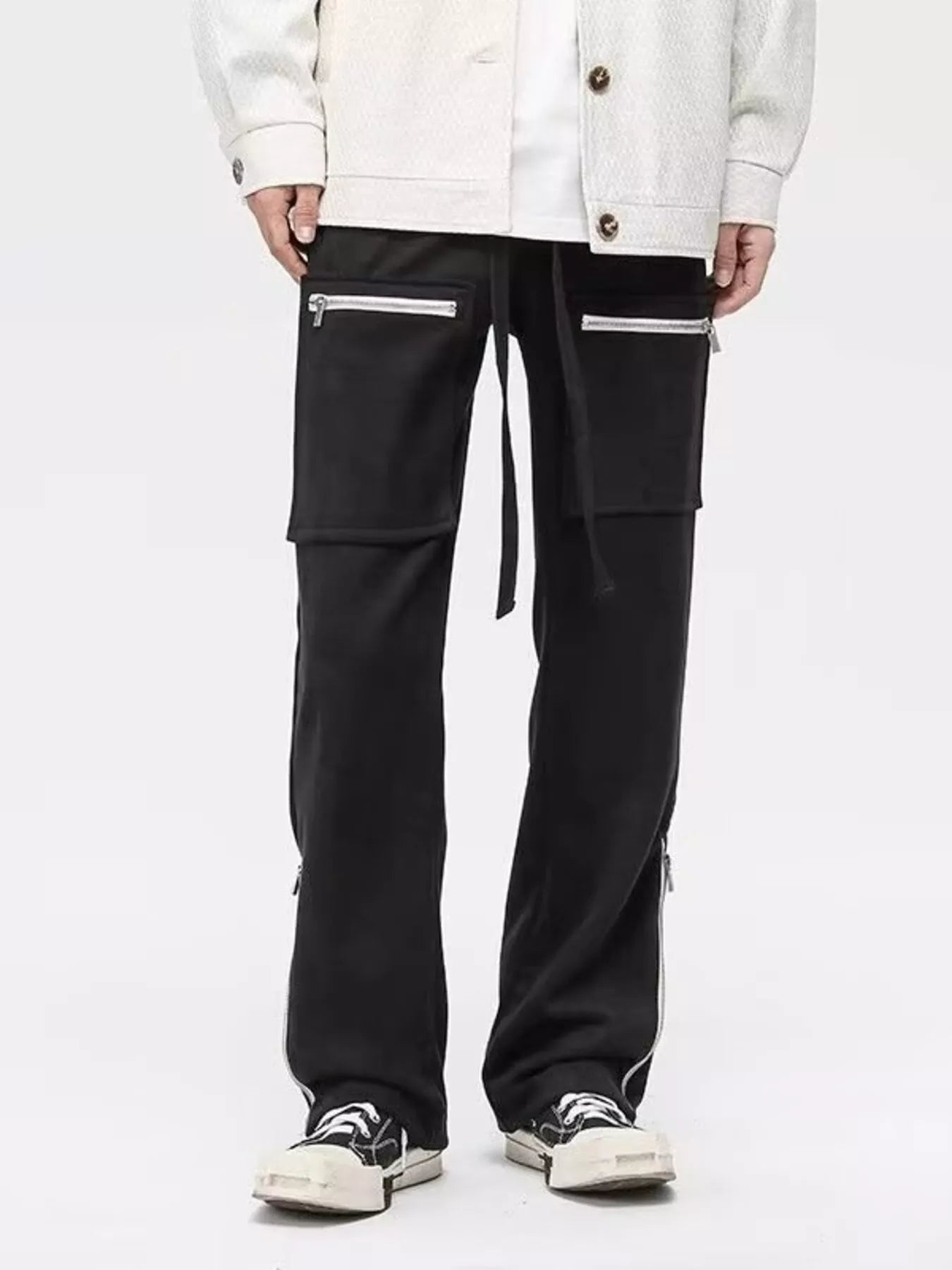 Men's Plus Size Zipper Pocket Relaxed Fit Pants