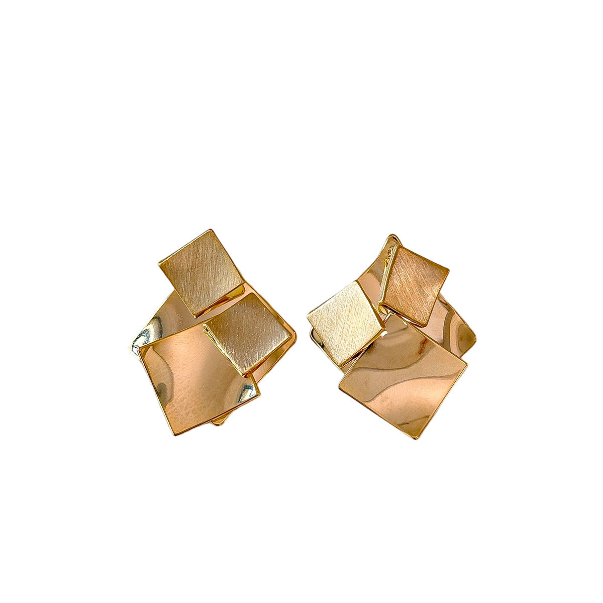 Cool-style Metal Versatile Stud Earrings Fashionable And Minimalist