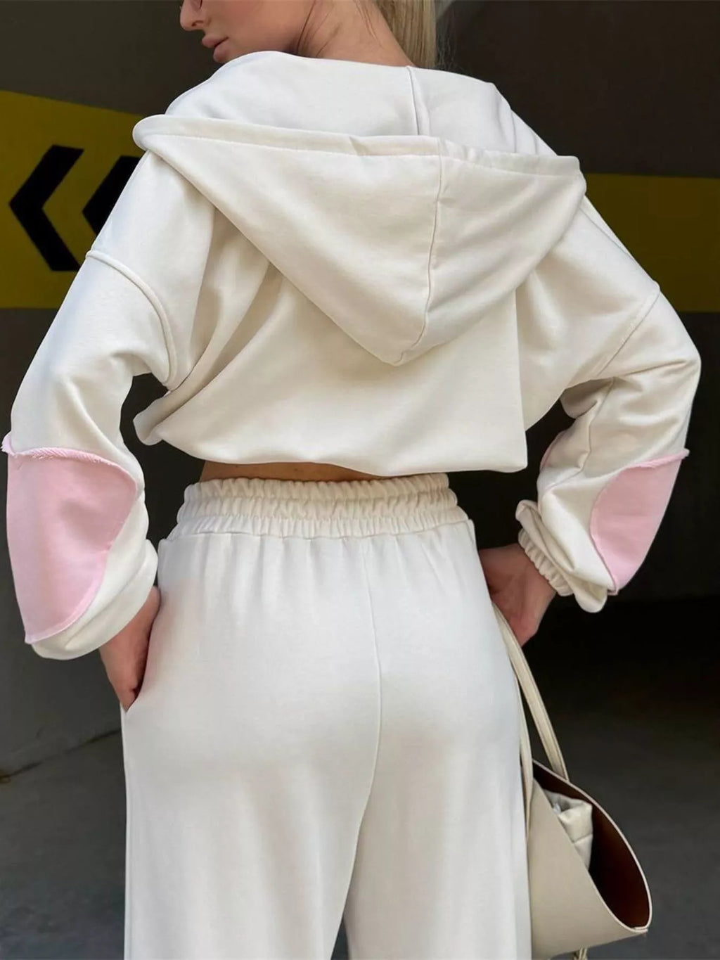 Zip Up Hoodie and Wide-Leg Pants Set
