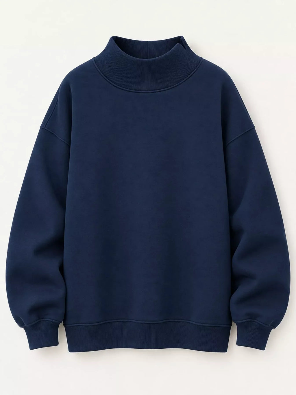 Oversized Mock Neck Long Sleeve Sweatshirt