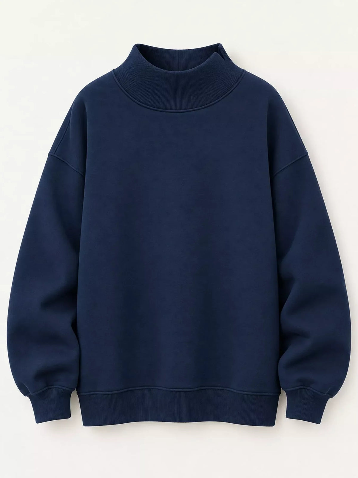 Oversized Mock Neck Long Sleeve Sweatshirt