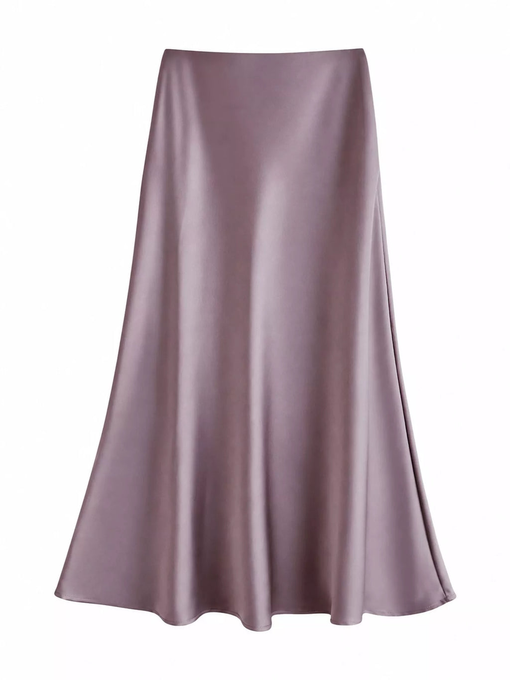 Full Size High-Waisted Satin Midi Skirt Plus Size