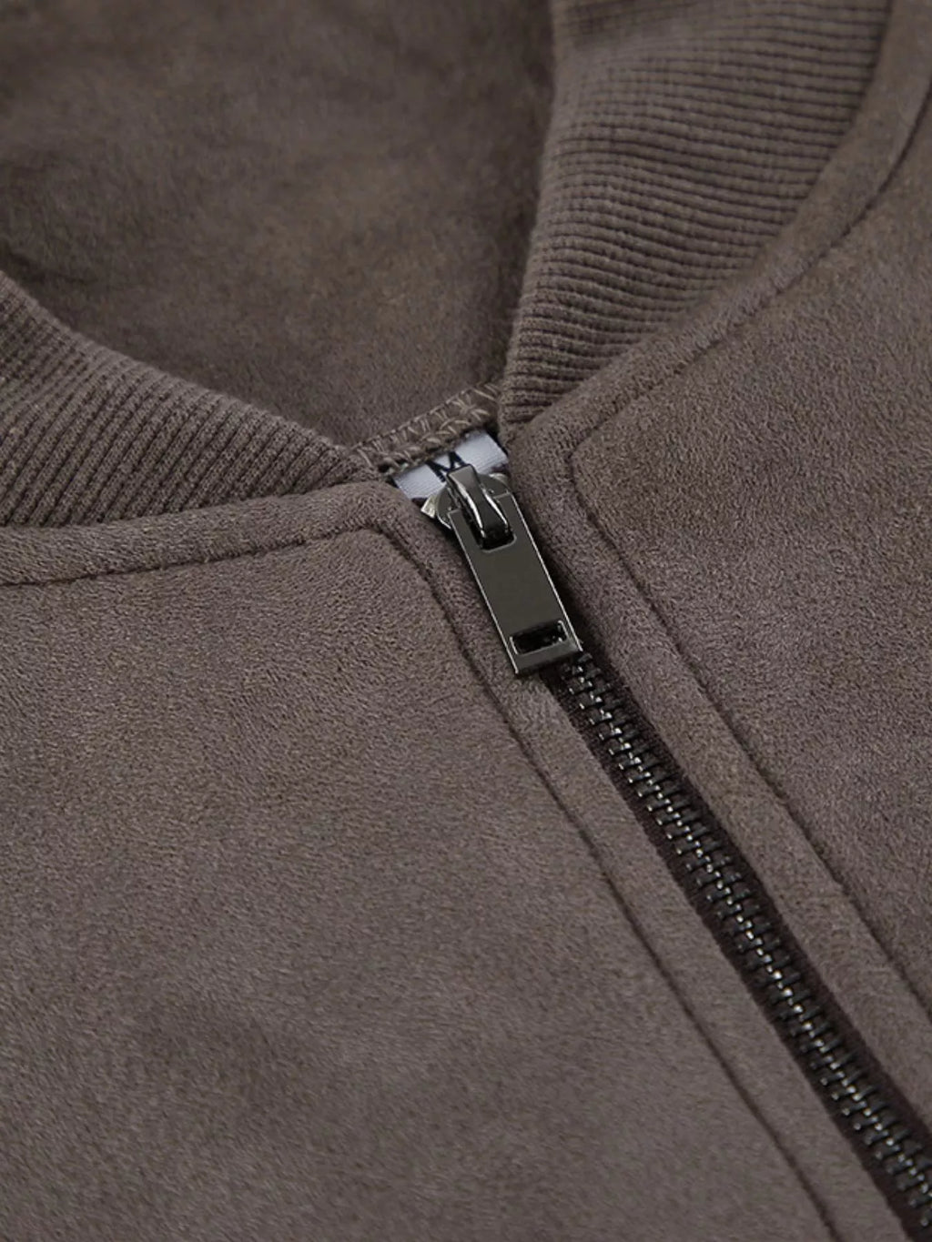 Zip Up Dropped Shoulder Jacket
