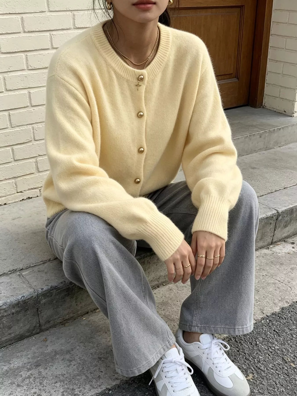 Classic Button-Down Knit Cardigan