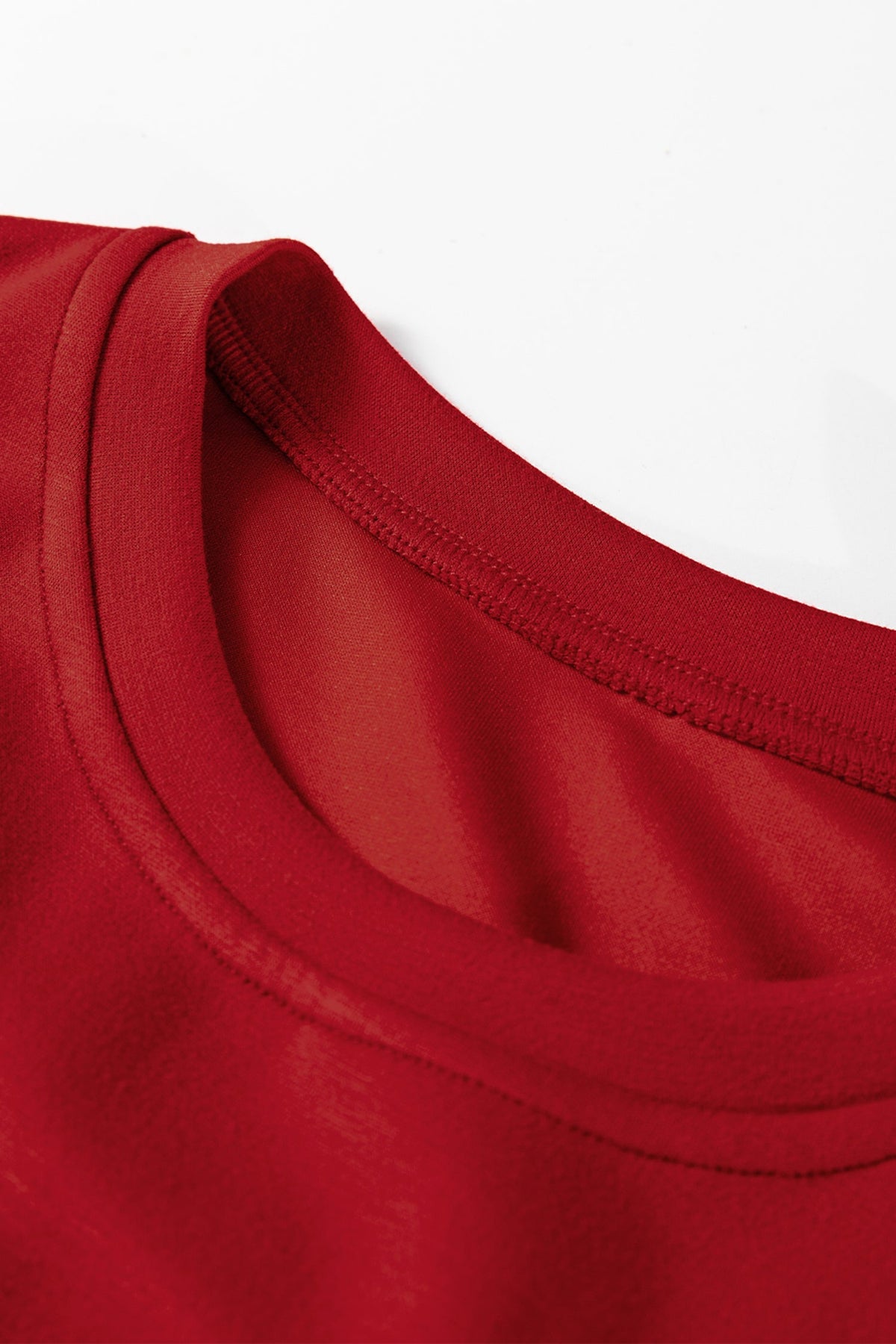 Solid Drop Shoulder Pullover and Mini Skirt Set