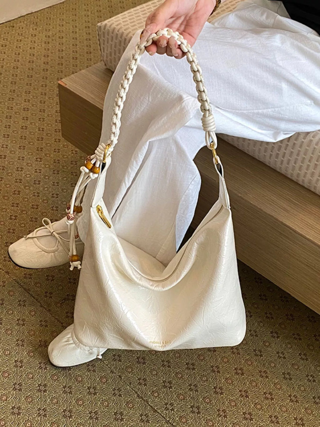 Braided Strap Shoulder Bag