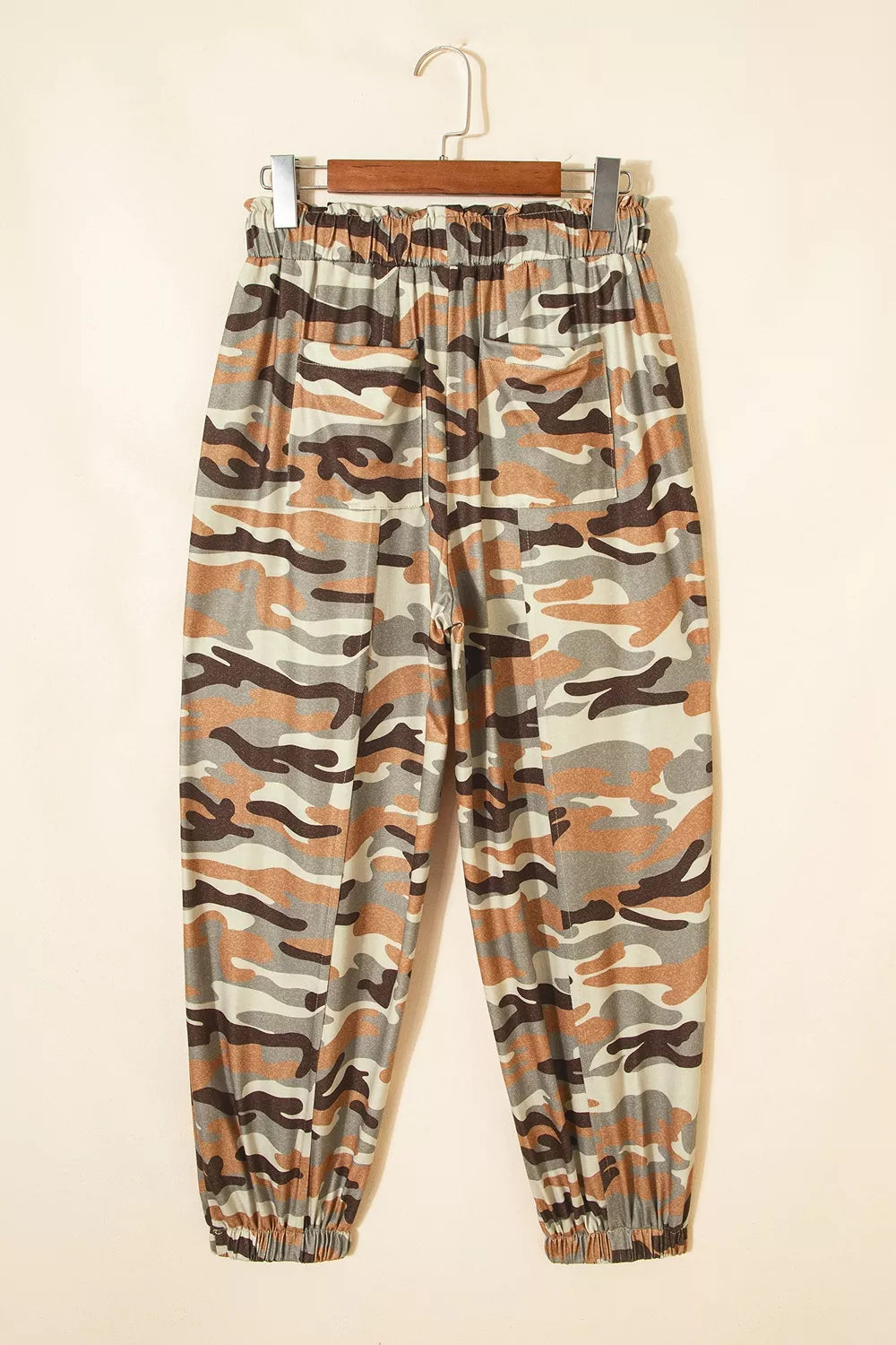 Camouflage Printed Drawstring Elastic Waist Jogger Pants