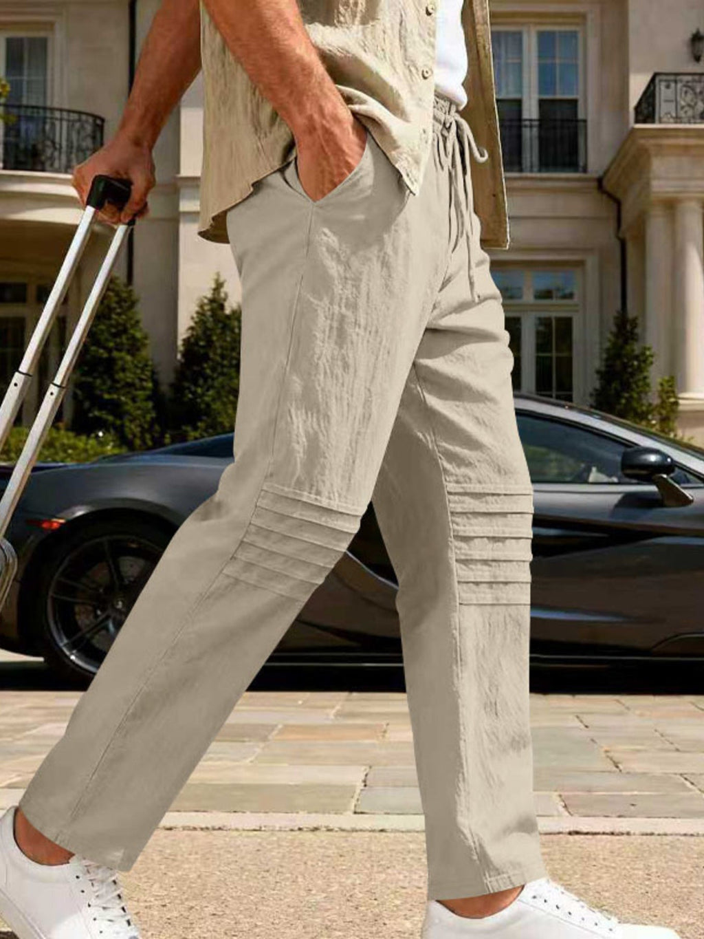 Men's Full Size Casual Drawstring Pants Plus Size