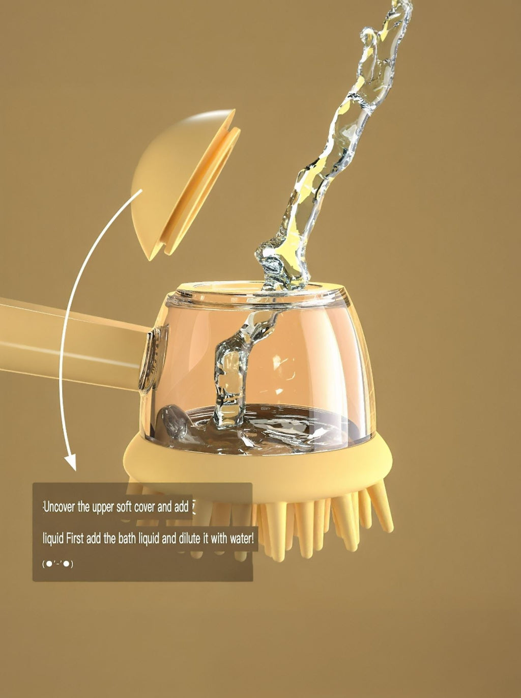 Add Liquid Pet Bath Brush