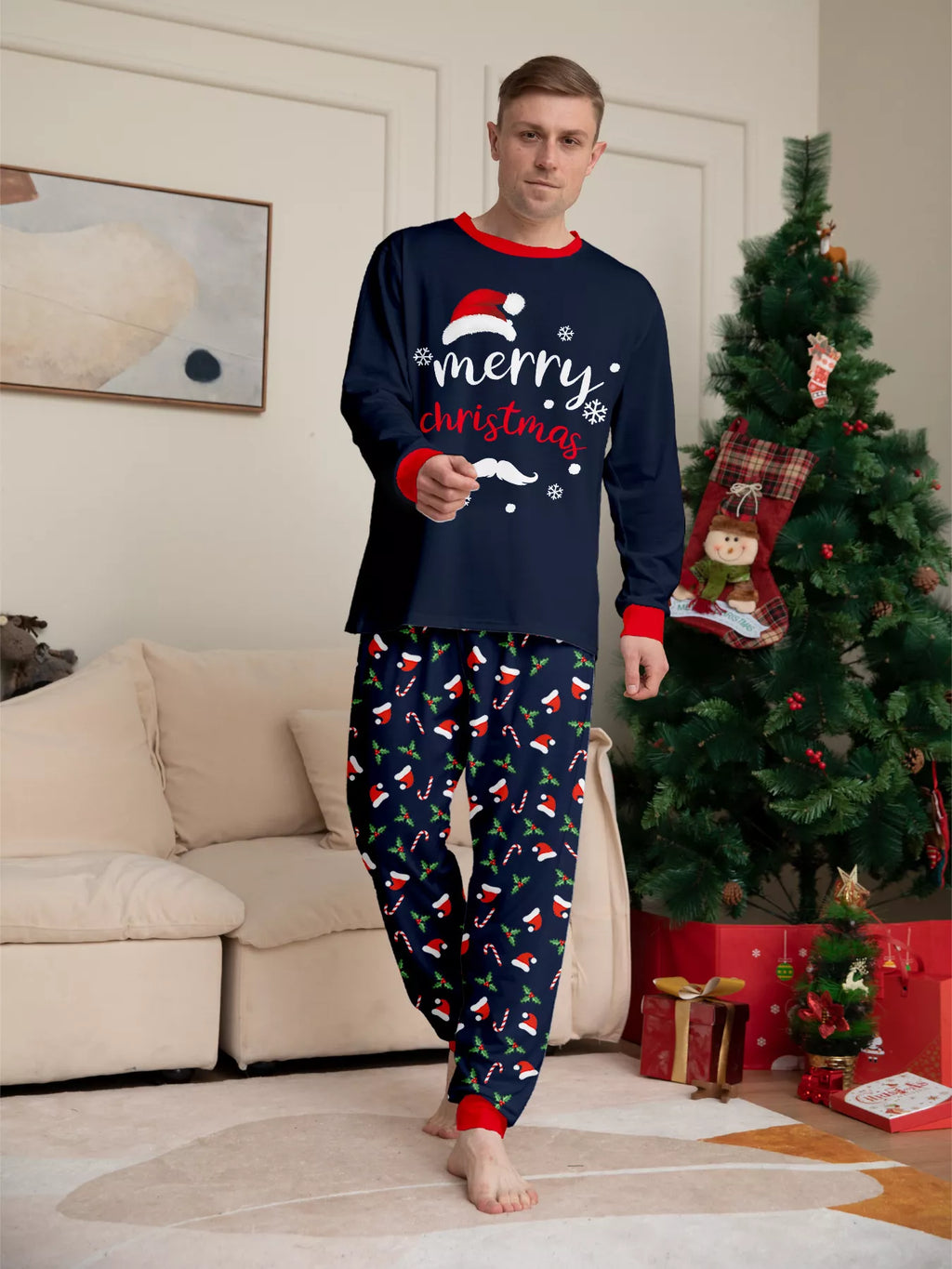 Full Size Family Matching Christmas Pajama Set Plus Size