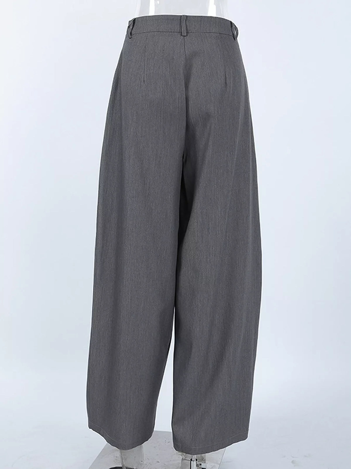 High-Waisted Wide-Leg Pleated Pants