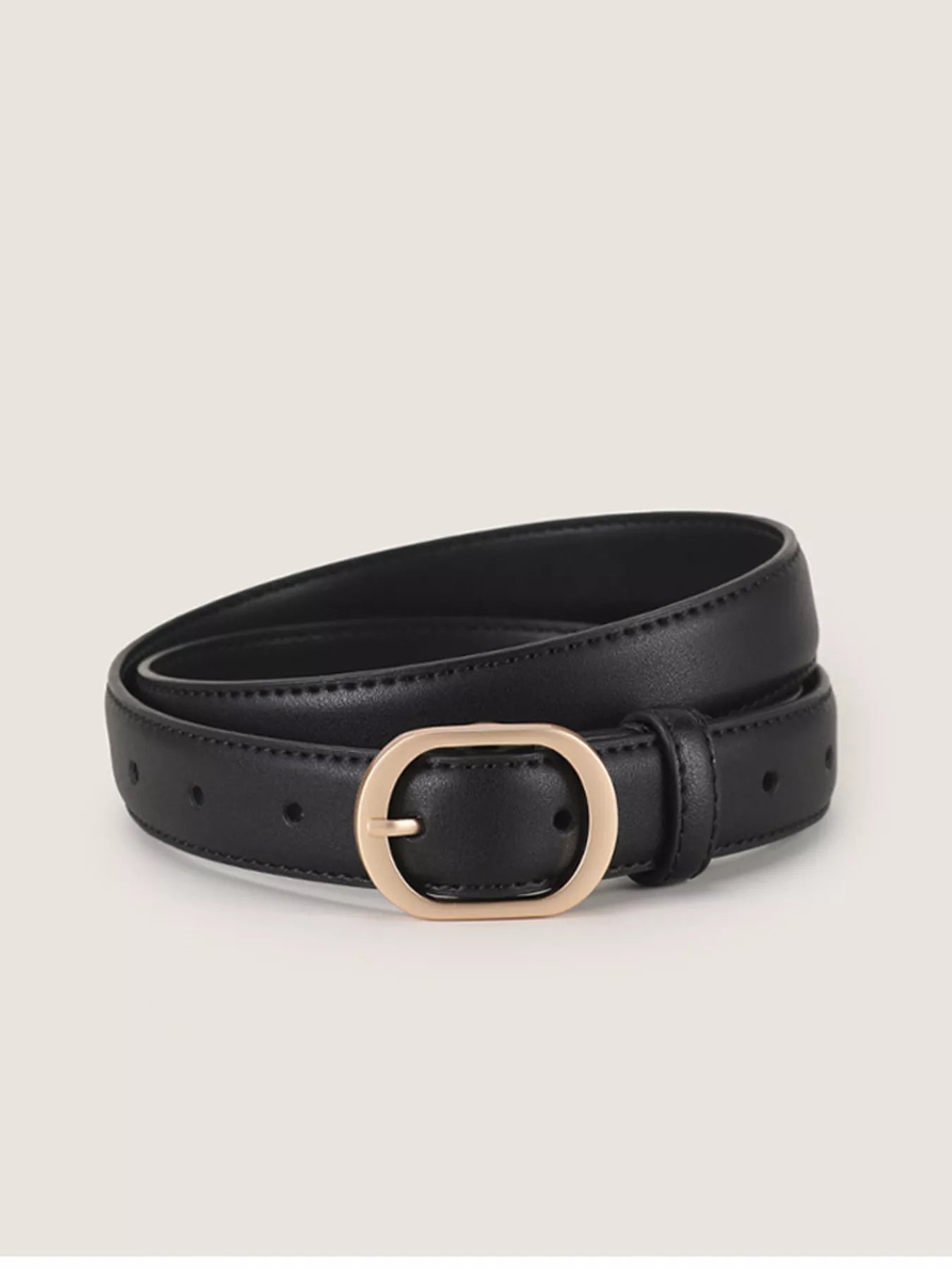 Elegant Oval Buckle Belt