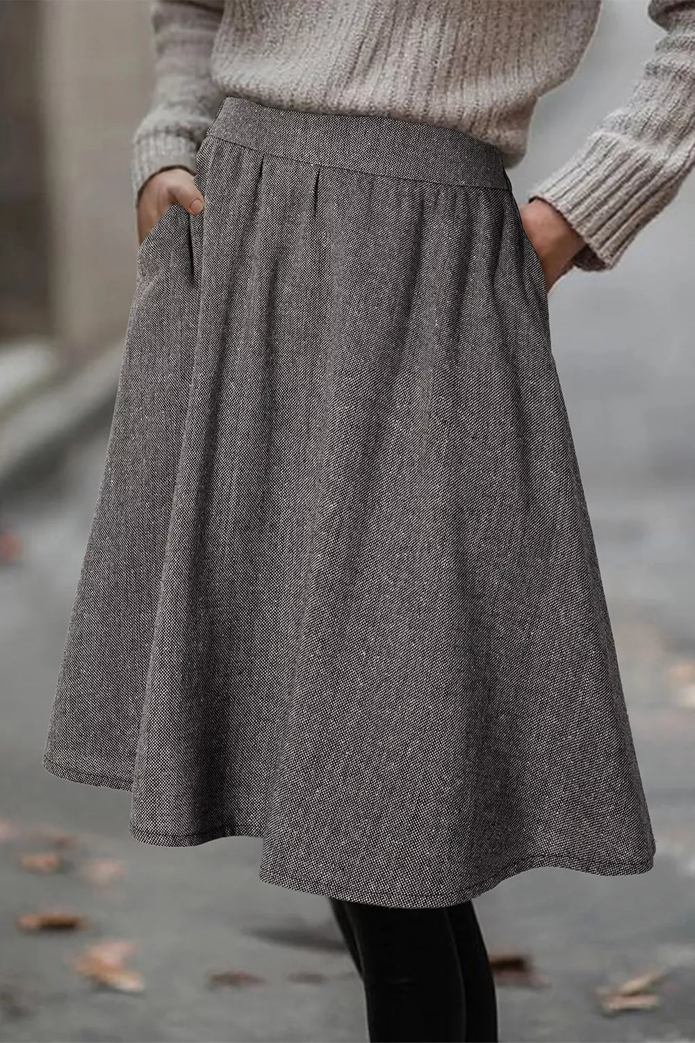 A-Line Textured Skirt