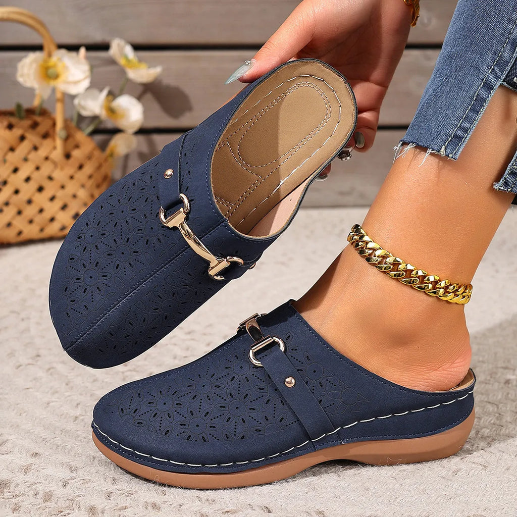 Round Toe Wedge Sandals