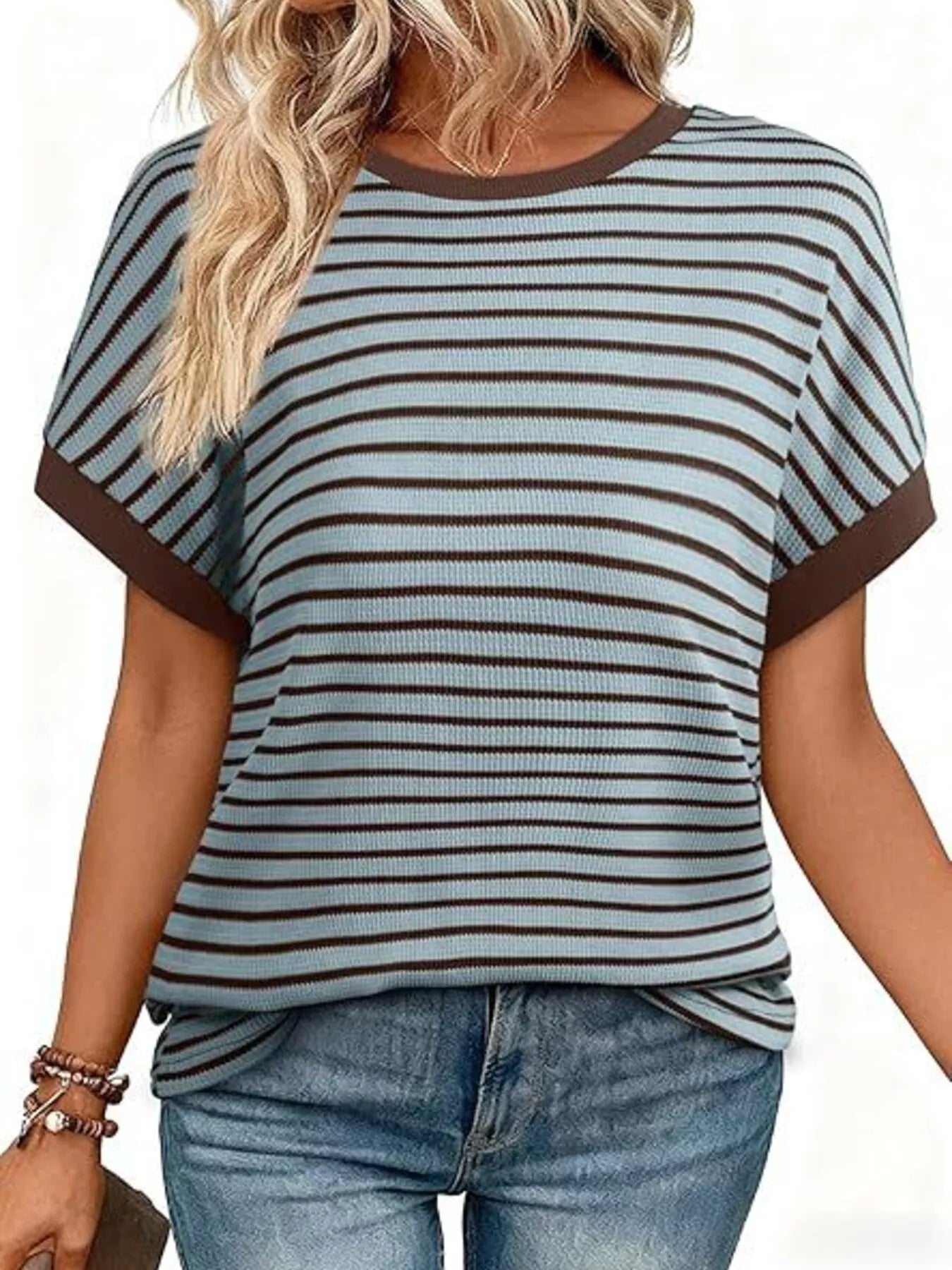 Classic Striped Crew Neck T-Shirt