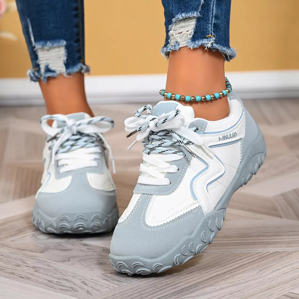 Round Toe Lace Up Sneakers
