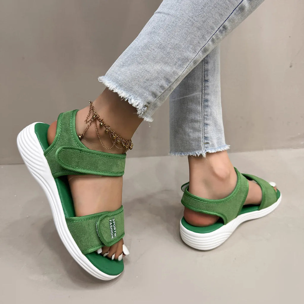 Velcro Strap Open Toe Sandals