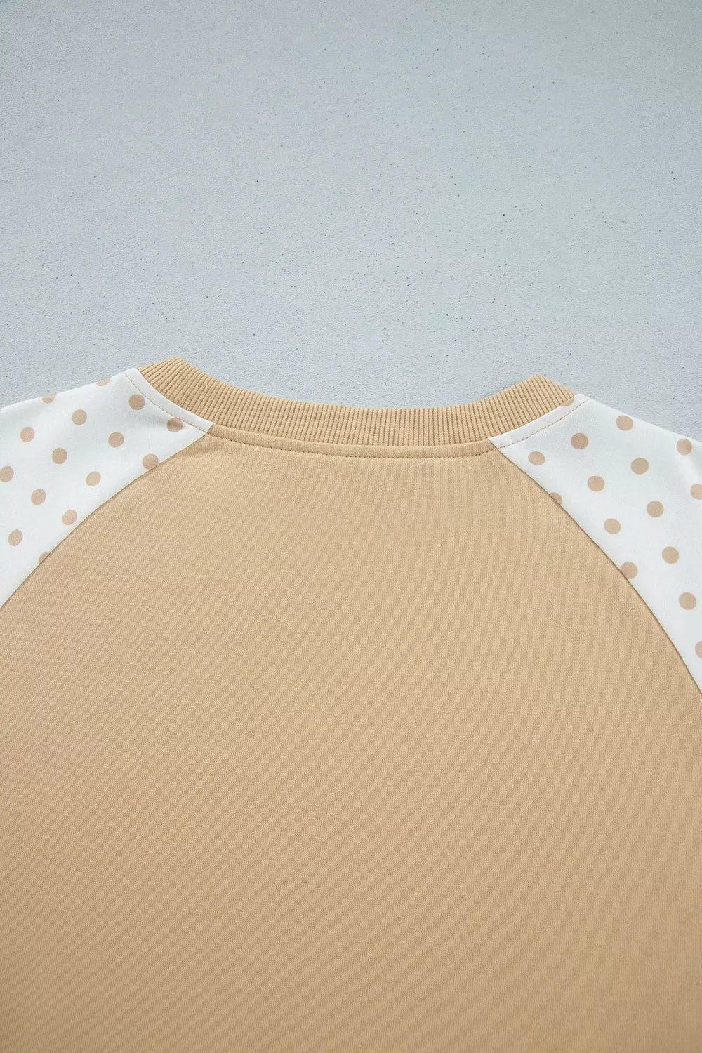 Polka Dot Patchwork Colorblock Long Sleeve Casual Two Piece Pants Set