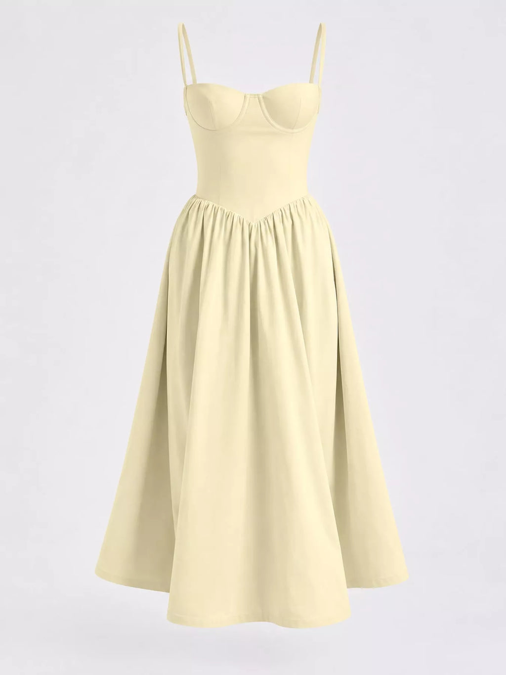 Sweetheart Neck Midi Cami Dress
