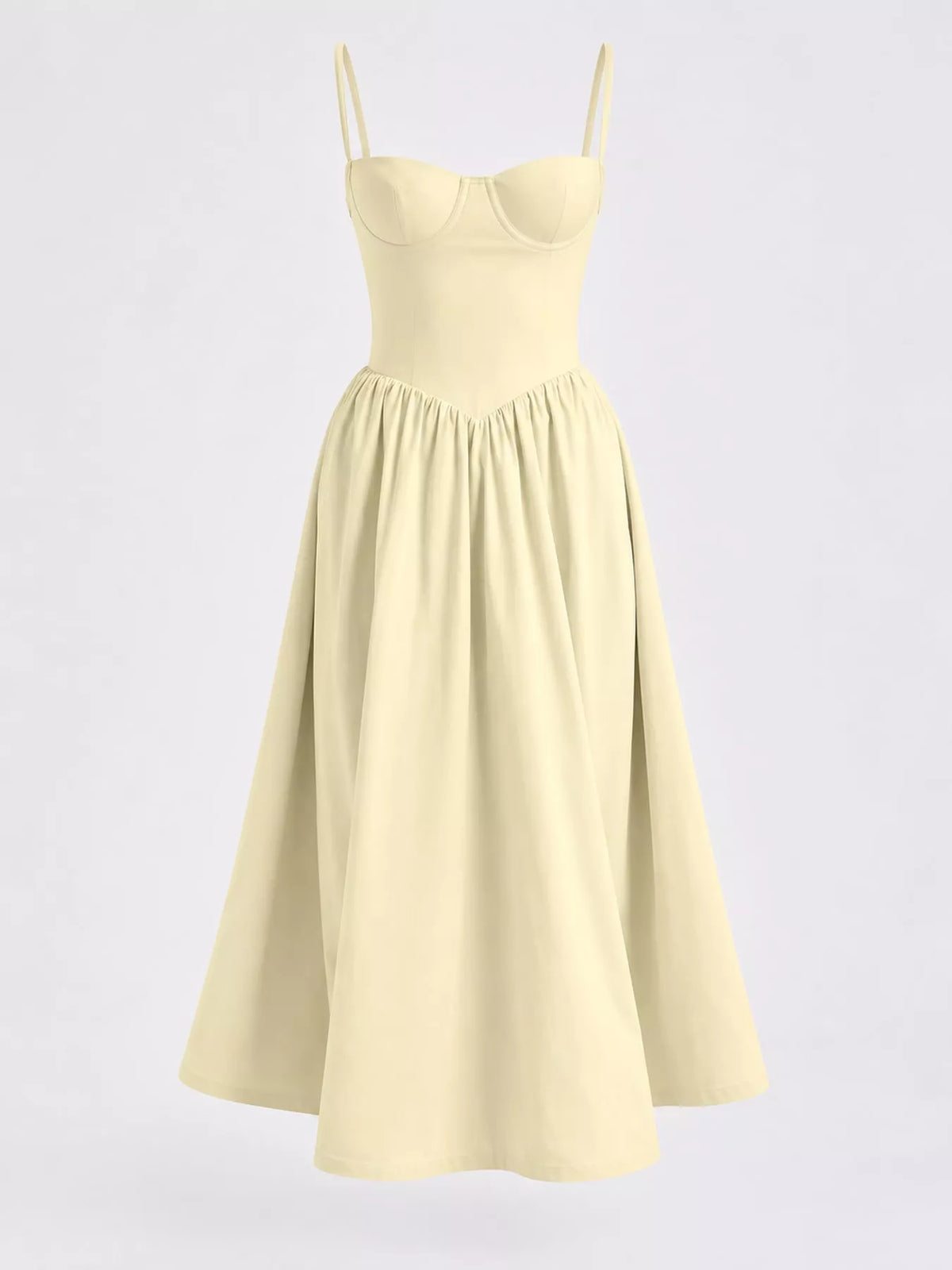 Sweetheart Neck Midi Cami Dress