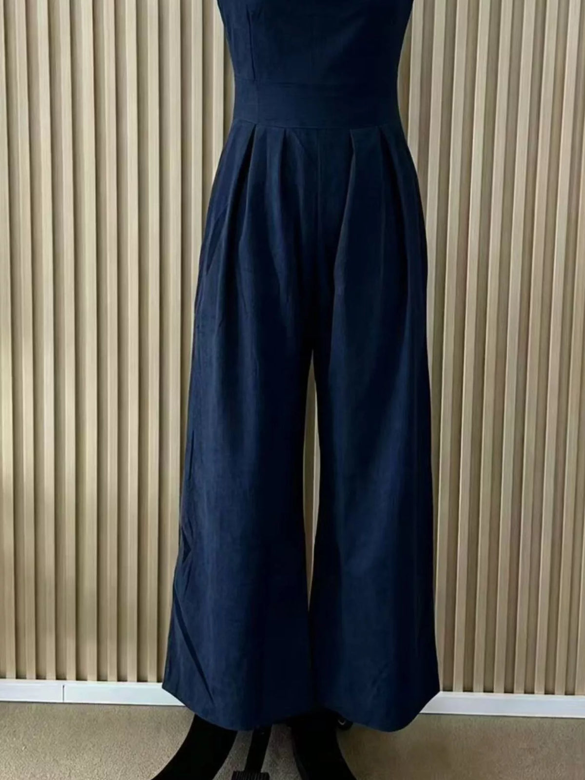 Full Size Halter Neck Wide-Leg Jumpsuit Plus Size