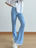 Floral Print Flare Leg Pants