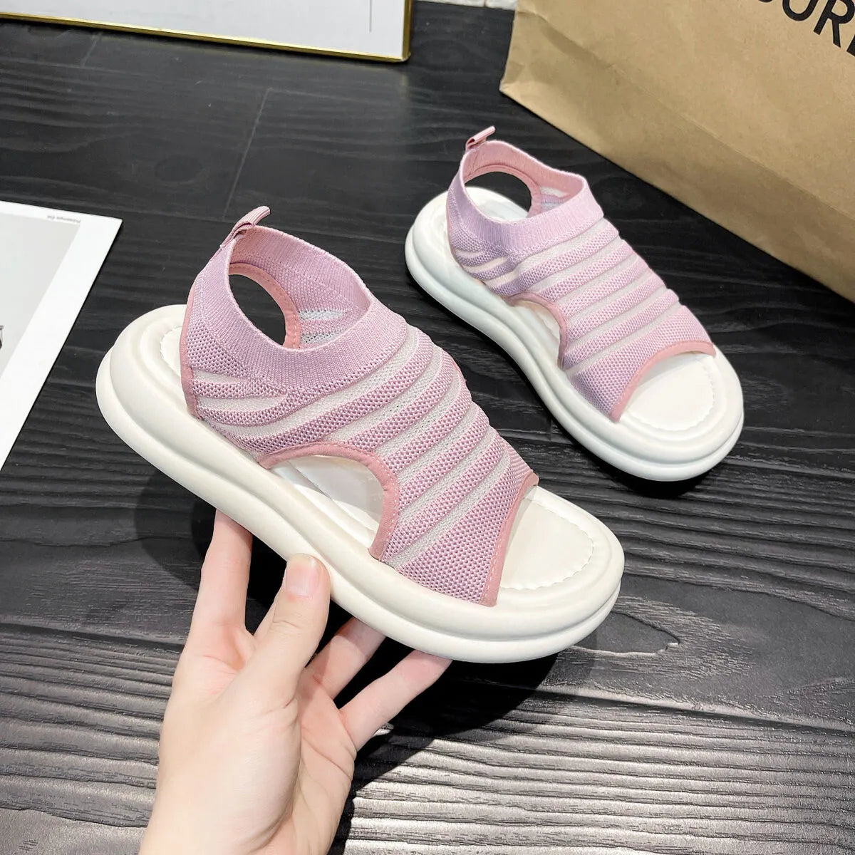 Cutout Mesh Sandals
