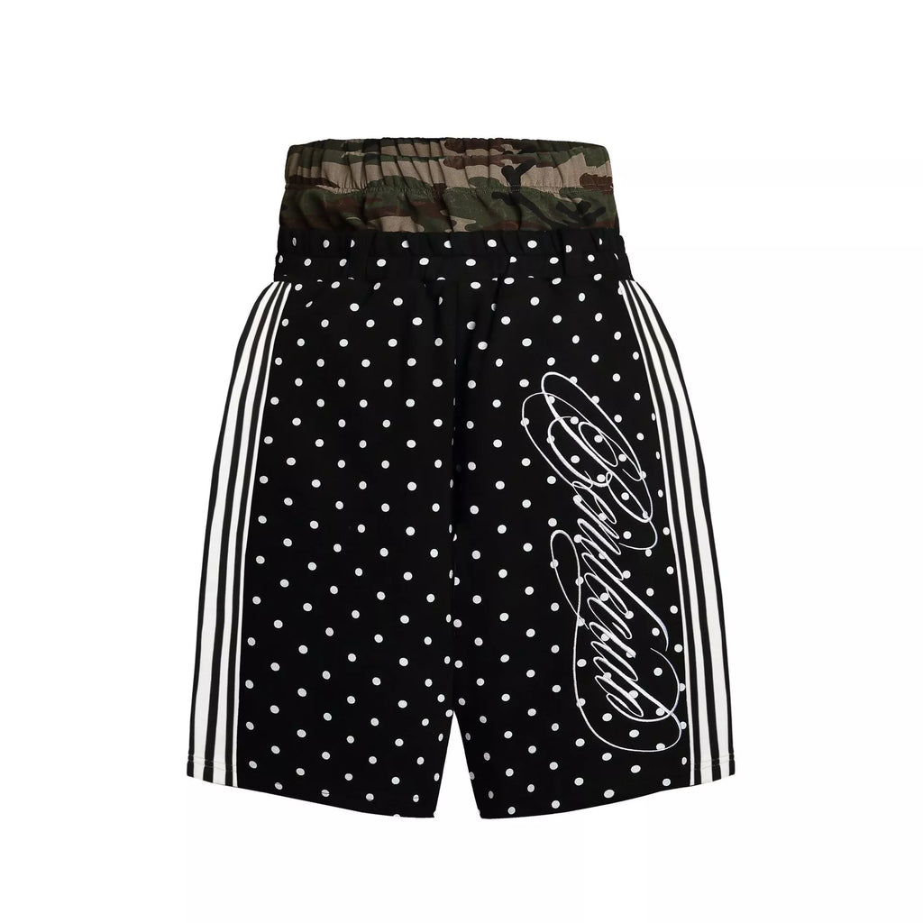 Men's Polka Dot Boxing Shorts with Camouflage Waistband