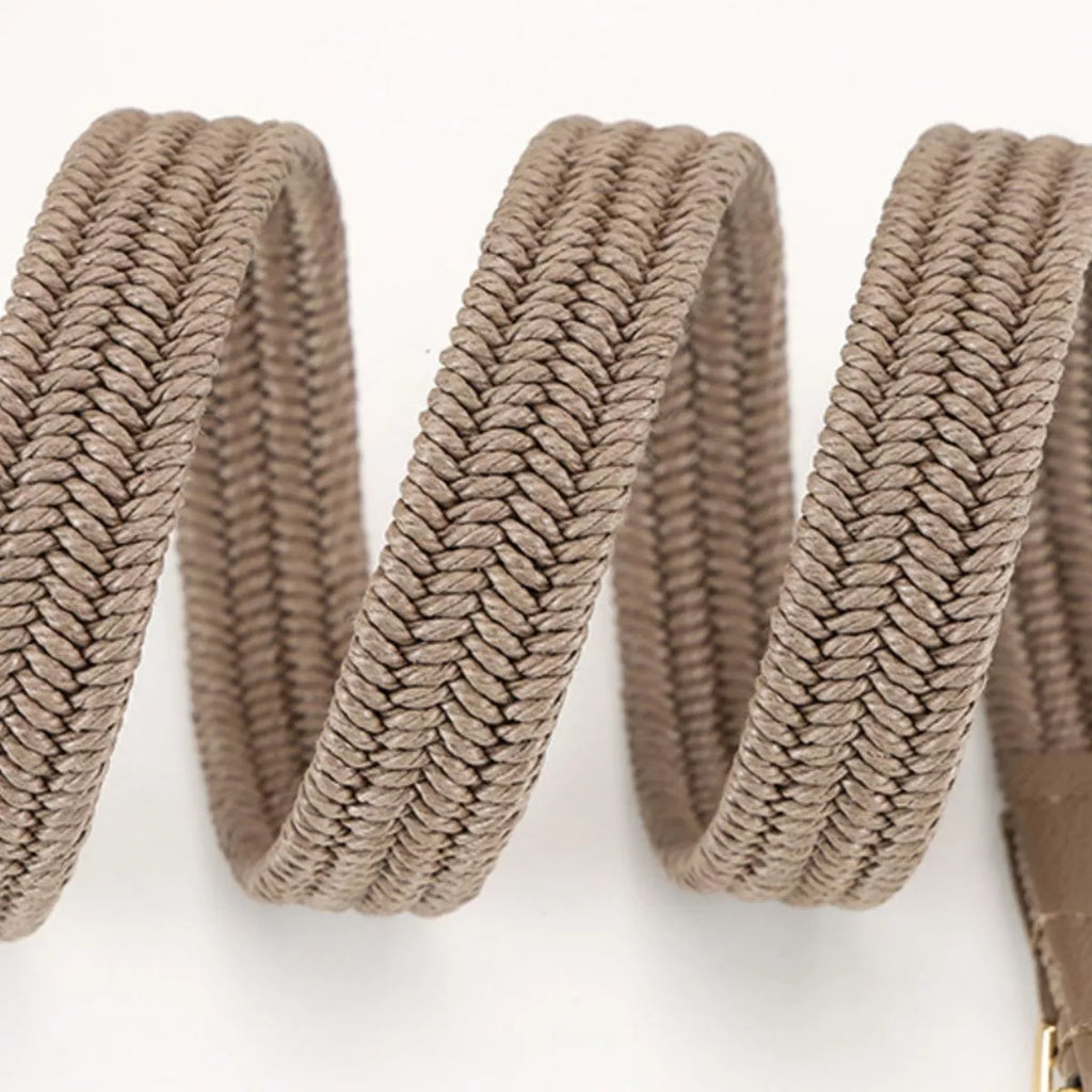 Braided Elastic Stretch Waist Belt