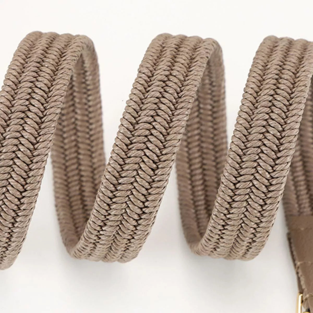 Braided Elastic Stretch Waist Belt