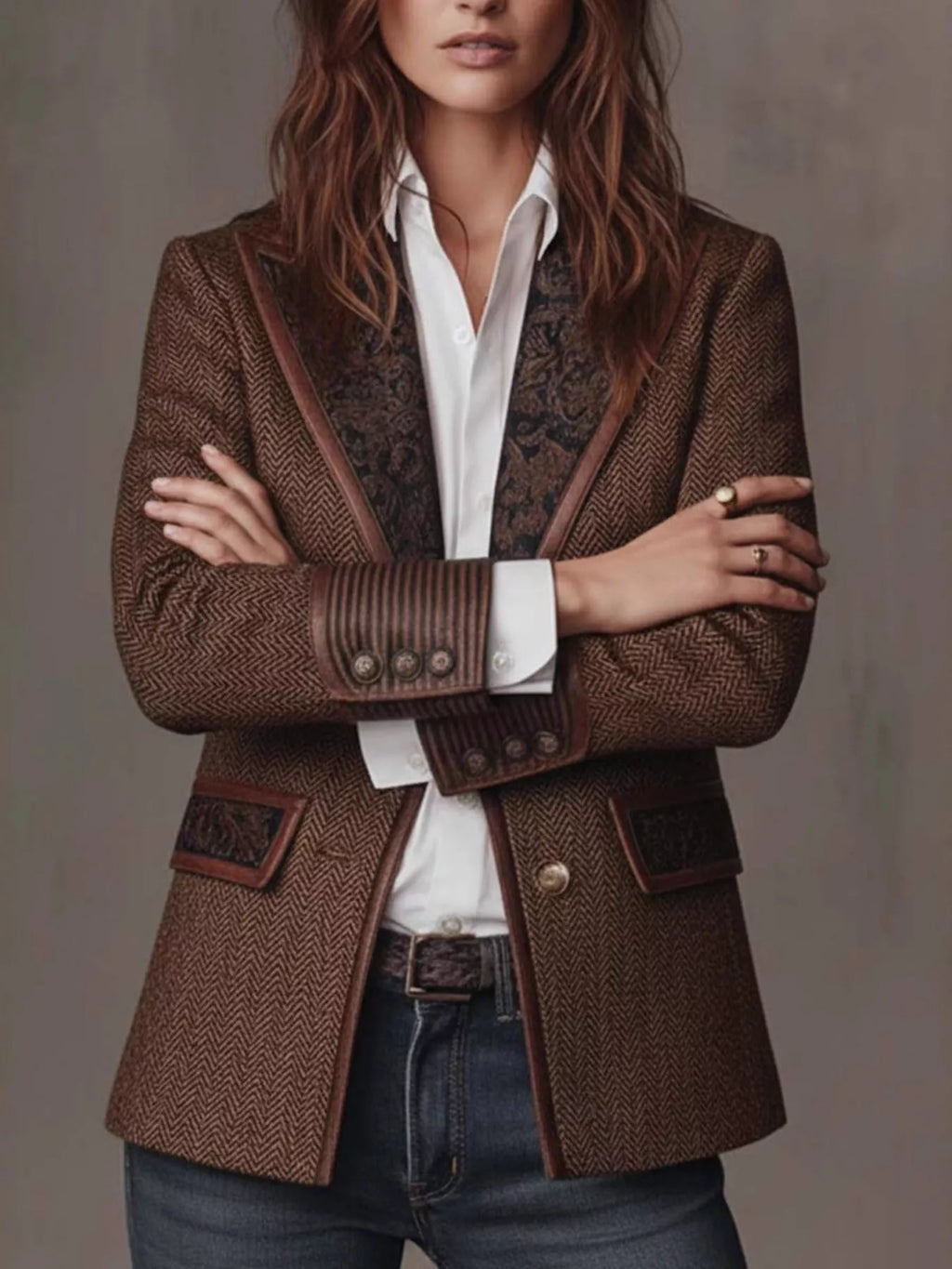 Full Size Lapel Collar Slim Fit Blazer Plus Size