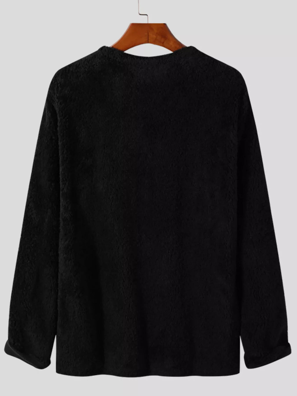 Men's Full Size Textured Long Sleeve Sweater Plus Size
