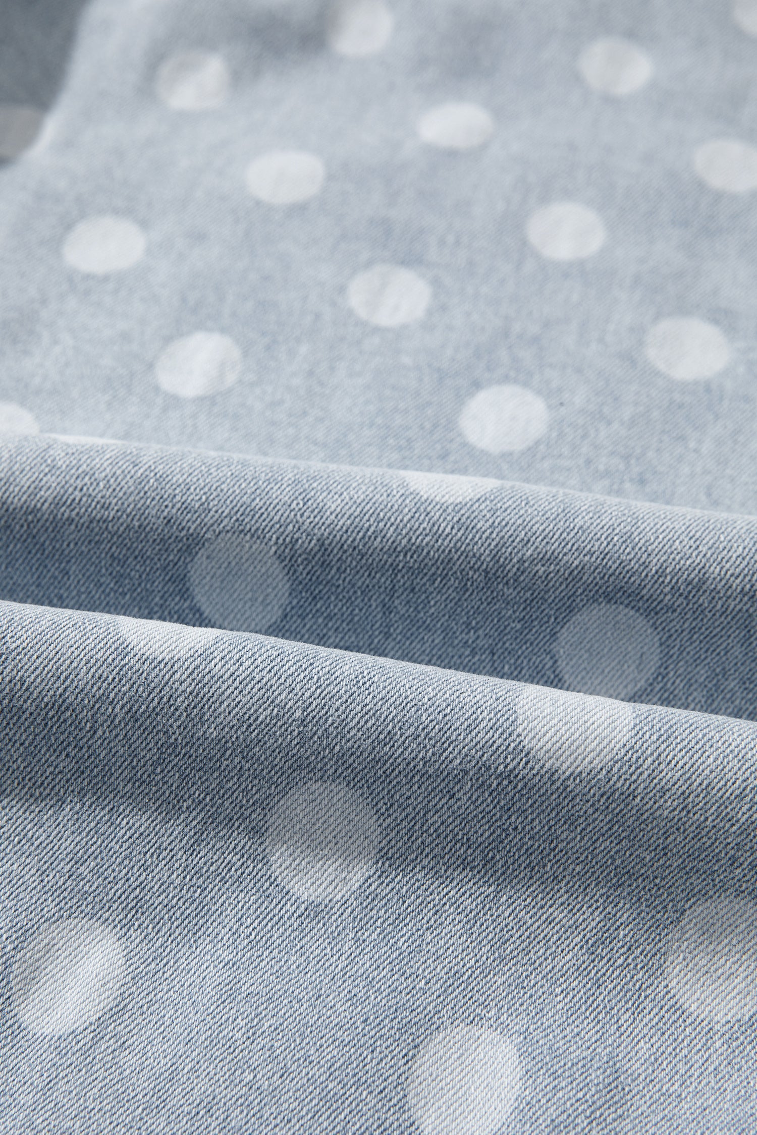 Sky Blue Polka Dot Casual Slim Fit Jeans