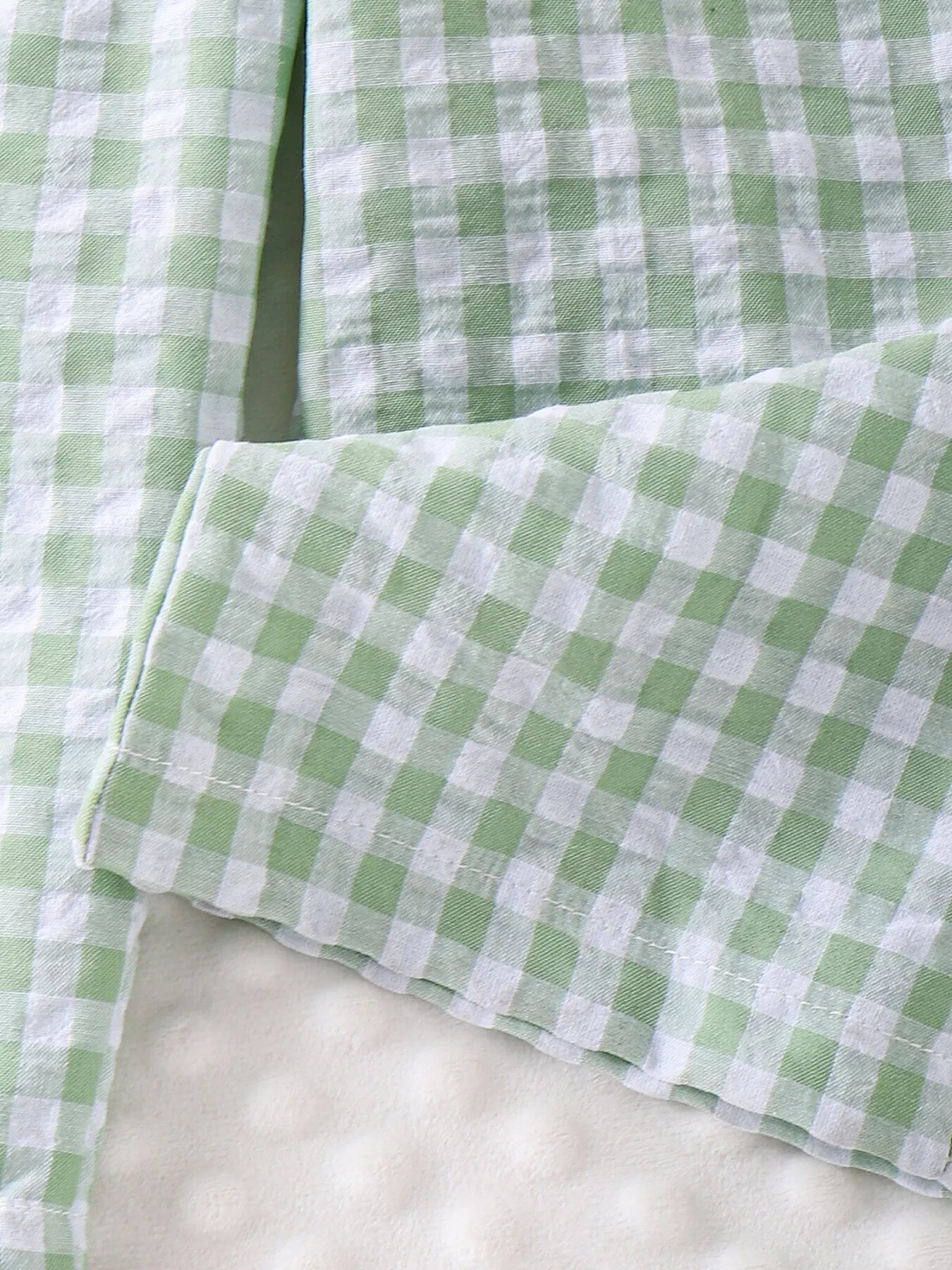 Children's Bow Plaid Wide Strap Jumpsuit