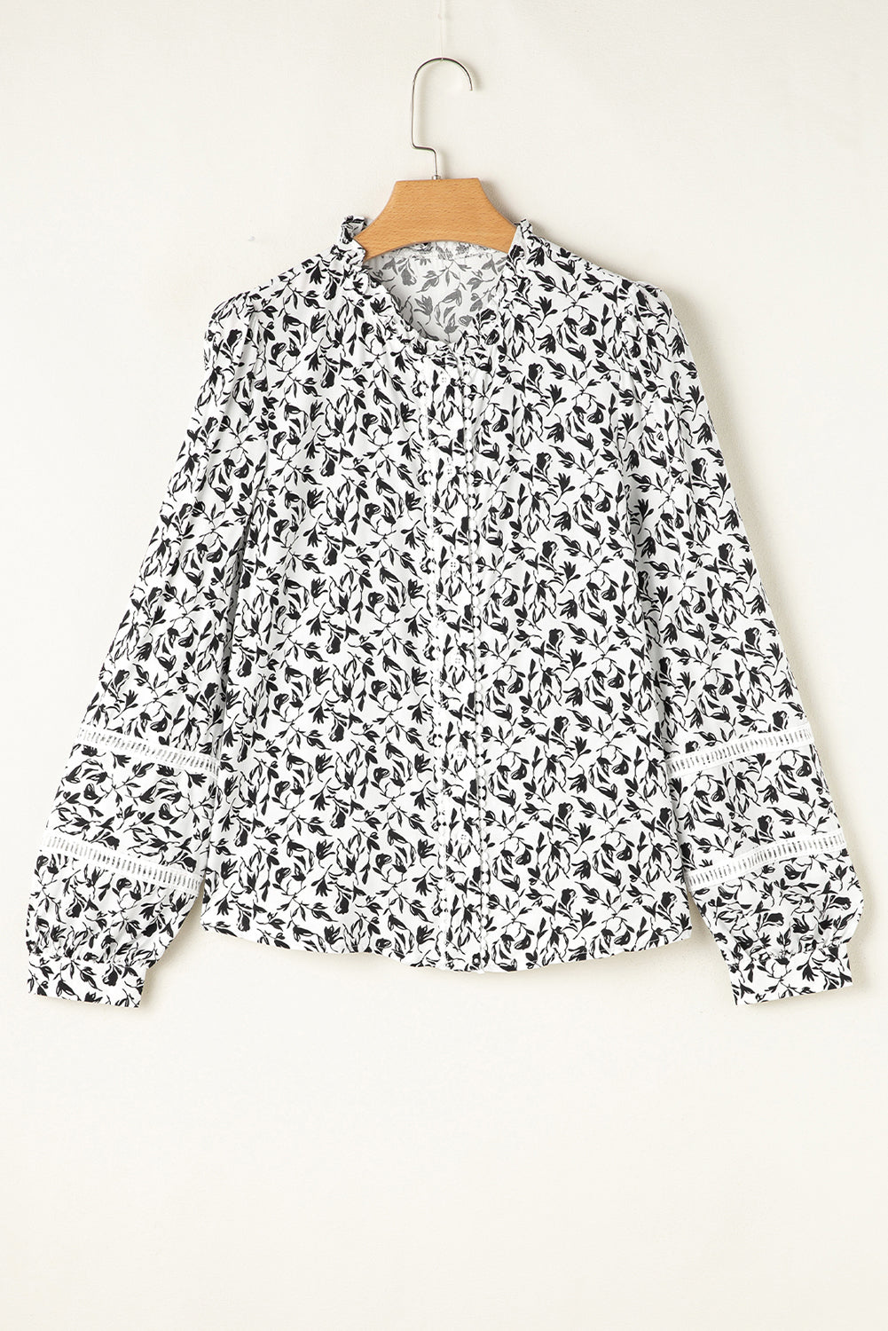 Floral Lace Puff Sleeve Top