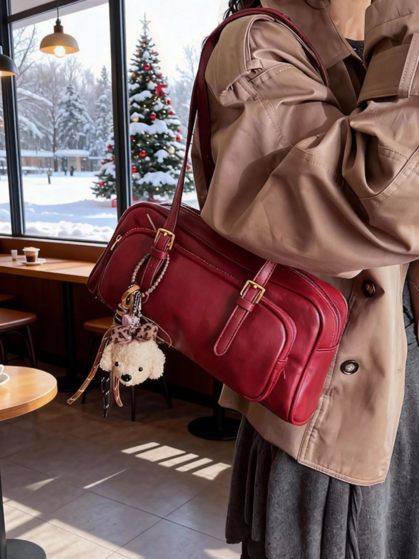 PU Leather Shoulder Bag