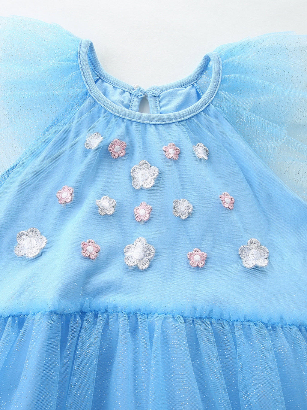 Children's Swan Embroidered Tulle Dress