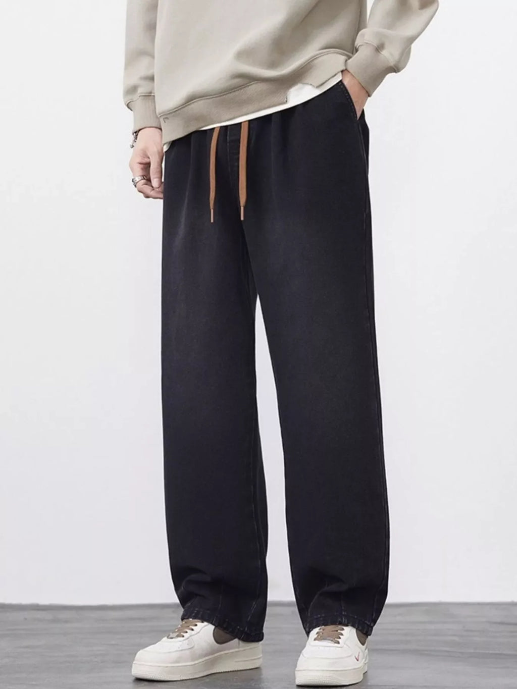 Men's Plus Size Wide Leg Jeans