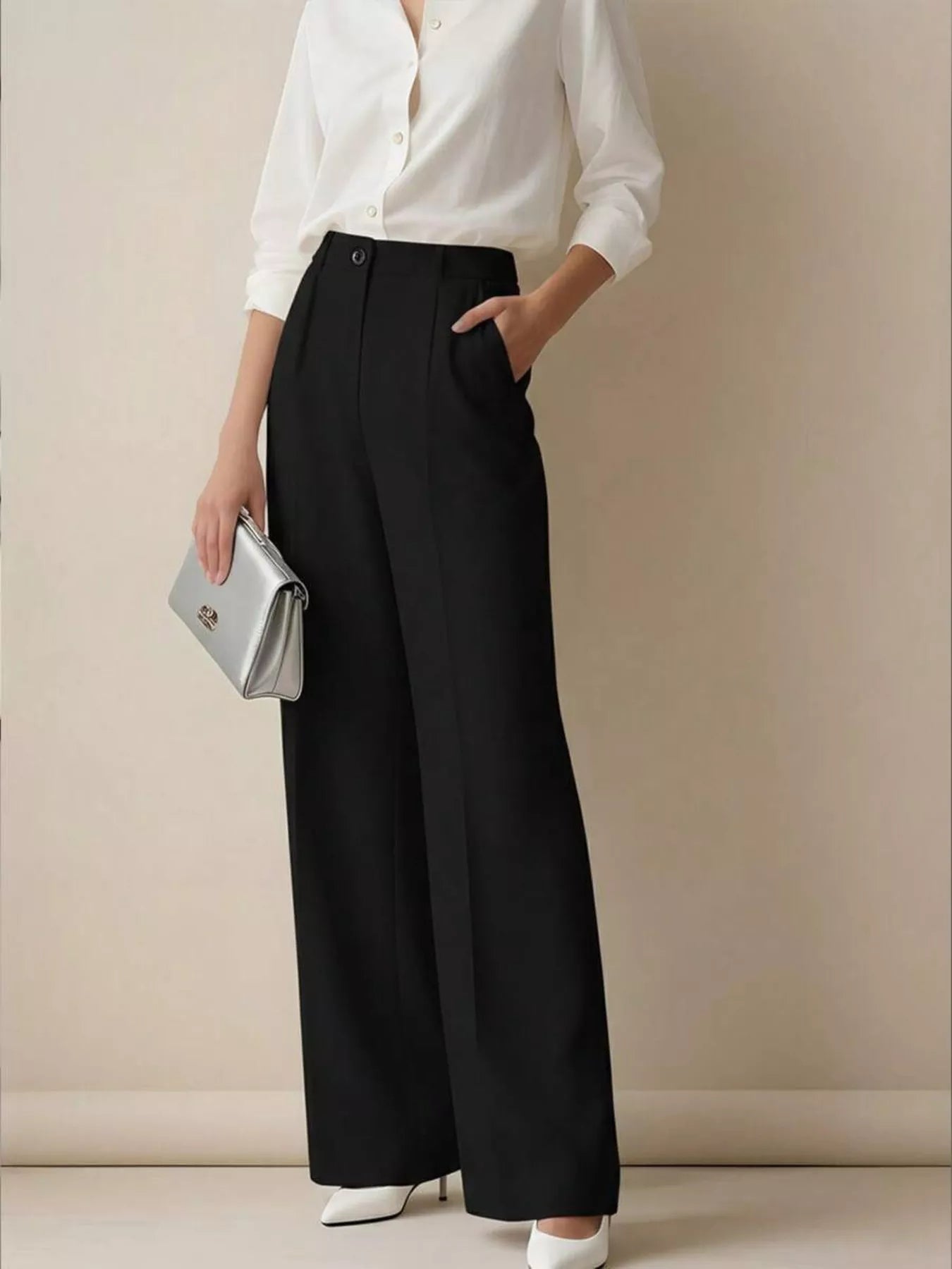 High-Waisted Wide Leg Pants