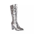 Point Toe Block Heels Boots