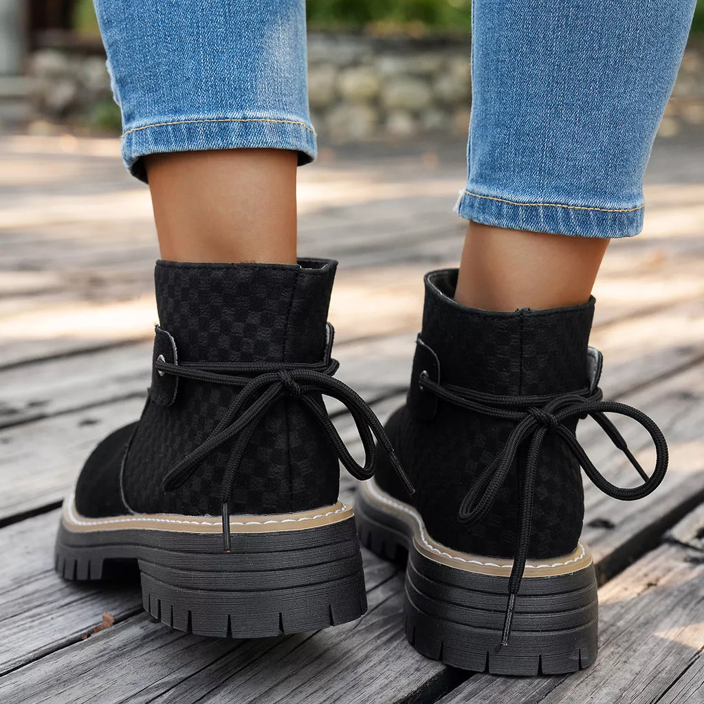 Round Toe Platform Boots