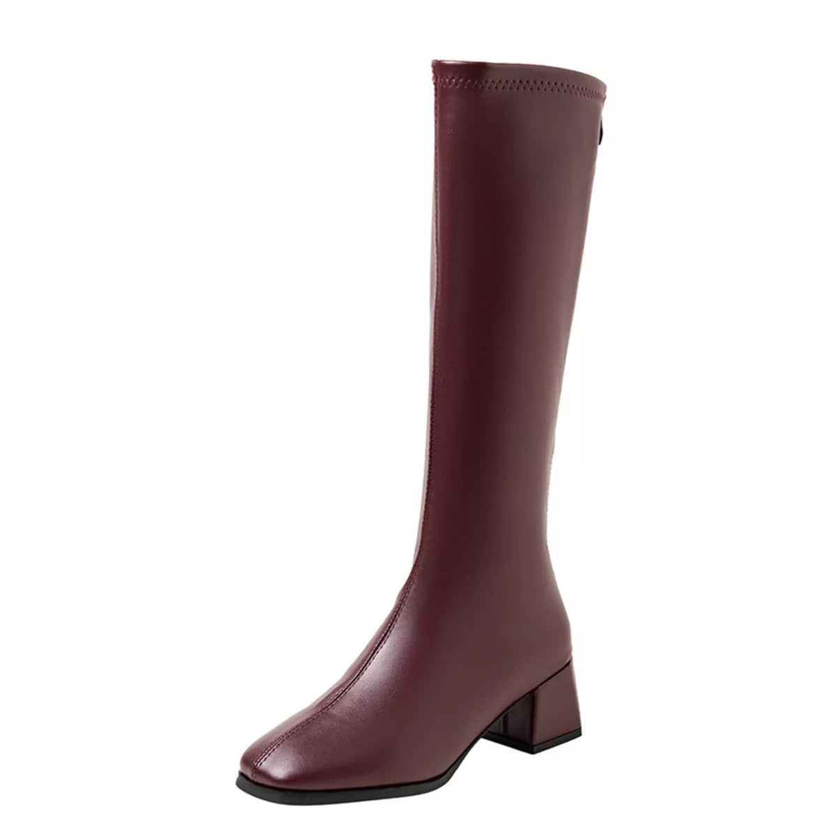 Square Toe Block Heels Boots