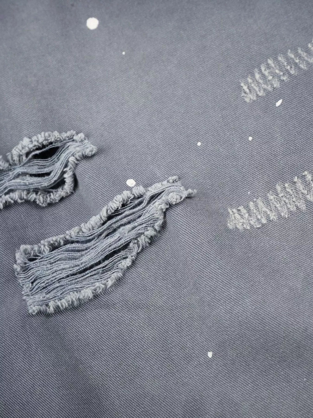 Men's Distressed Wide-Leg Denim Capris