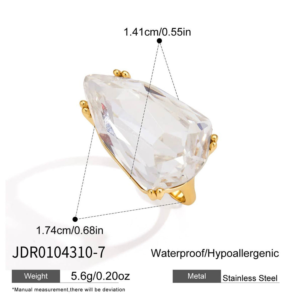 Glass Statement Ring Collection